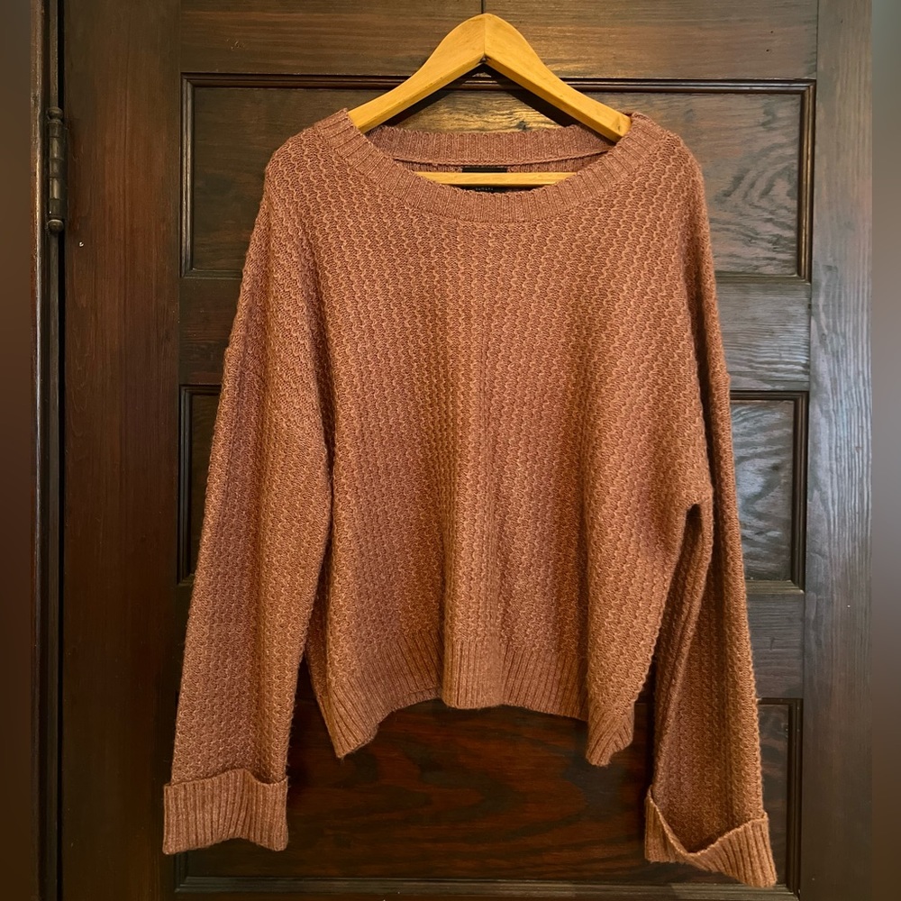 Blush boutique sweater. Waist length
